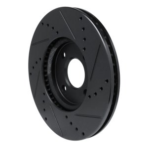 Ford Ecosport Brake Rotor (1) - Front Left - R1 Concepts - Drilled & Slotted - Black - `13-`16